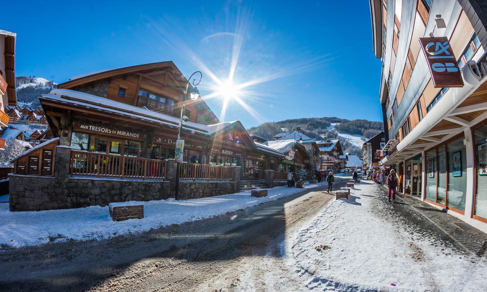 Coeur du village de Valloire en hiver