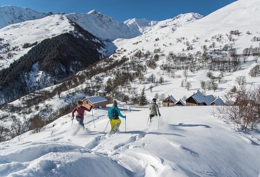 balade en raquette au point ravier à Valloire